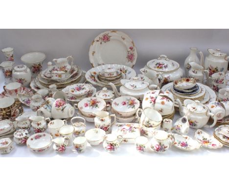 A collection of Royal Crown Derby posie tea and dinner wares to include vases, dishes, trinket dishes and a ginger jar, also 