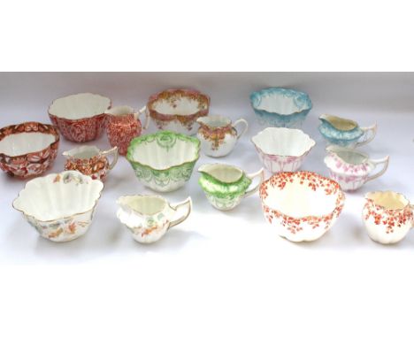 A collection of eight Wileman jug and bowl sets in varying designs/patterns, some with gilt highlights. (1 box)&nbsp;Provenan