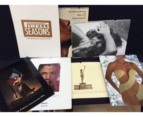Pirelli Calendars - A Collection of 8 Vintage Calendars - years 1990, 1991, 1992, 1993, 1994, 1995, 2006 and 2007.