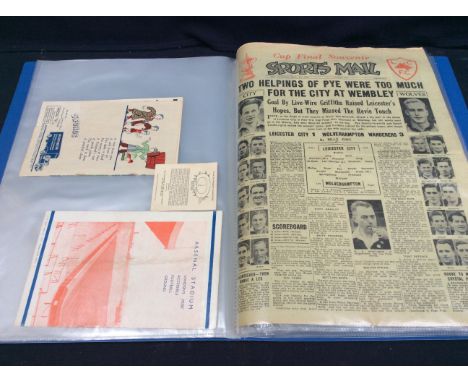 Assortment of FA Cup Final football programs to include Bolton Wanderers vs Manchester United dated 03.05.1958; Blackpool vs 