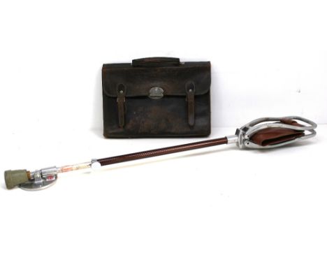 An early 20th Century satchel once owned by Major W.A Lytle M.C of the Sherwood Foresters, containing maps and drawing items 