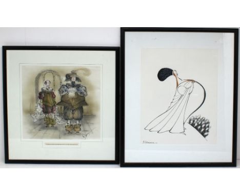 Spring, William (British b1972 ) pen &amp;n ink cartoon " And Hamlet would have been finished last week, but one of the monke