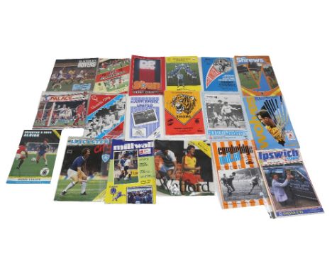  A collection of Derby County FC football programmes, home and away, of the 1980s/1990s, large collection.