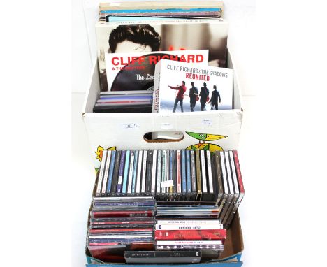  A collection of Cliff Richard LPs to include stronger LP, together LP, small corners LP, silver boxset, interview picture di