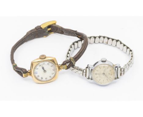 A ladies Tudor Royal steel cased manual wind wristwatch, comprising a round signed silvered dial with applied baton markers, 