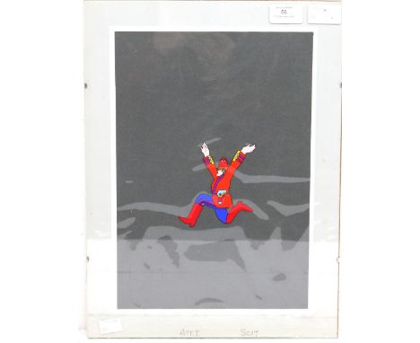  The Beatles - Yellow Submarine 1968 , "PEPPERLANDER RUNNING", Original hand painted gouache animation cell used in the produ