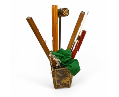  A collection of wind instruments, mainly recorders, music stands, bow cases and other instrument items.