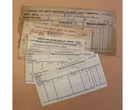 M&amp;GN railway waybills and similar forms, some used to North Walsham.