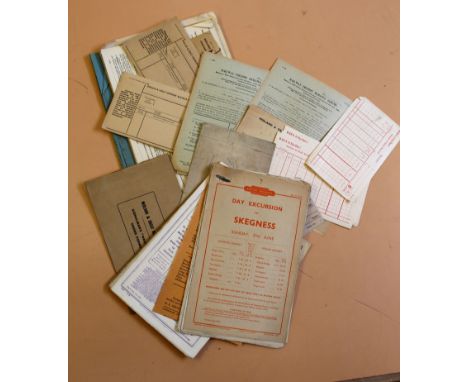 M&amp;GN paperwork comprising approx 30 x M&amp;GN handbills from 1935-36 and 3 x BR in the M&amp;GN area from 1948 all punch