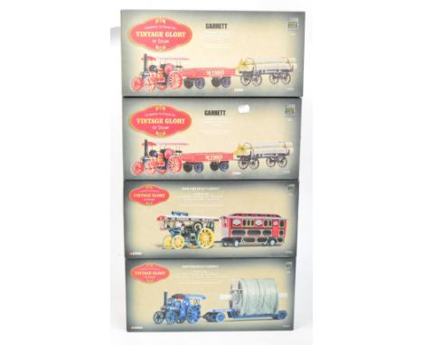 Four boxed limited edition Corgi Vintage Glory of Steam locomotives; Fowler B6 Road Locomotive and Showman's Locomotive, and 