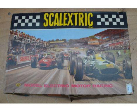 A vintage boxed Scalextric set.