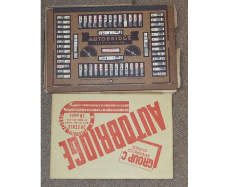 A vintage autobridge playing board tutorial set (af).