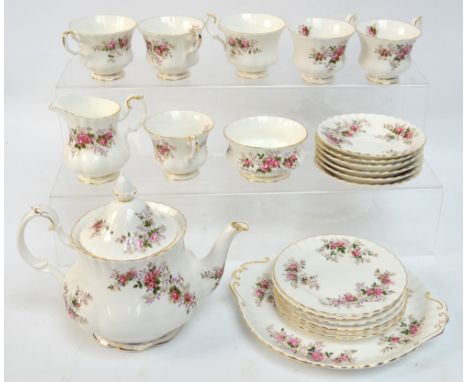 A Royal Albert "Lavender Rose" tea service.