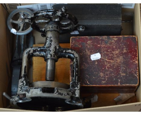 A collection of watchmaker's/jeweller's tools including two punch sets, etc.