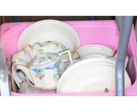 A mixed lot of ceramics including Royal Doulton "Wynn", three piece tea service D5501, two 19th century jugs, a Moor Brothers