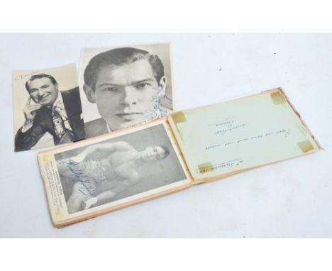 An autograph album of stars of the 1950s including Kathleen Ryan, Randolph Turpin, R Haze etc.