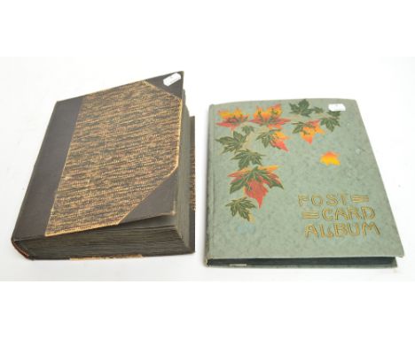 A large collection of approximately 300 postcards in two albums, mainly topographical to include Sheffield, Cheshire, Malvern
