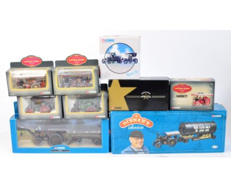 Four boxed Corgi Vintage Glory of Steam diecast models, two boxed Corgi Dibnah's steam locomotives and three further boxed Co