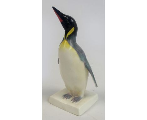 A Royal Worcester porcelain penguin modelled by Doris Linder, puce marks to base, no.3093, height 15cm (restored throughout).