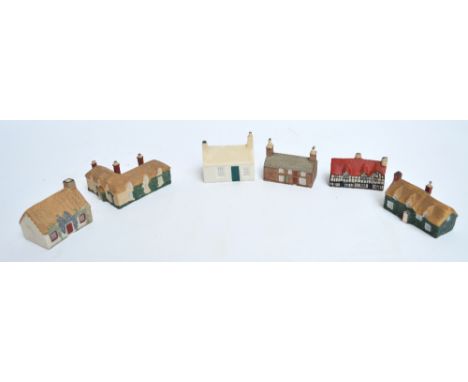 Six Goss buildings/cottages comprising "First and Last House in England", "Manx Cottage", "Old Maids' Cottage", "Shakespeare'