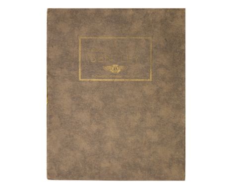 A Six Cylinder Bentley '6½ Litre Model' Preliminary Abridged Particulars sales catalogue, number 9, dated February 1927,'The 