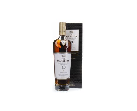 MACALLAN 18 YEARS OLD - 2019 RELEASE Single Malt Scotch Whisky Matured in sherry oak casks.700ml, 43% volume, in box.