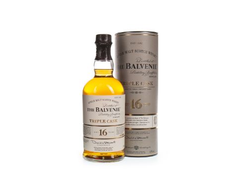 BALVENIE TRIPLE CASK AGED 16 YEARS Single Malt Scotch Whisky 70cl, 40% volume, in tube.