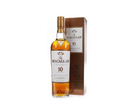 MACALLAN 10 YEARS OLD Single Malt Scotch Whisky Matured in sherry casks. 700ml, 40% volume, in carton.