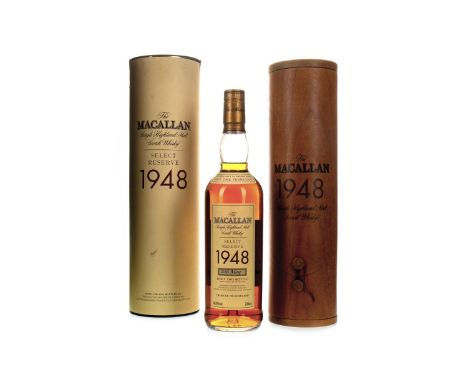 MACALLAN 1948 SELECT RESERVE 51 YEARS OLD Single Malt Scotch Whisky Matured in sherry wood, bottle date 11 May. One of 366 bo