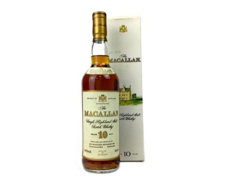 MACALLAN 10 YEARS OLD Single Malt Scotch Whisky Matured in sherry wood. 70cl, 40% volume, in carton.