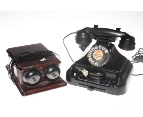 Vintage Bakelite phone and bell box, fully converted for modern usage.