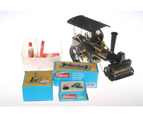 Steam roller 35cm and Wilesco boxed toys.