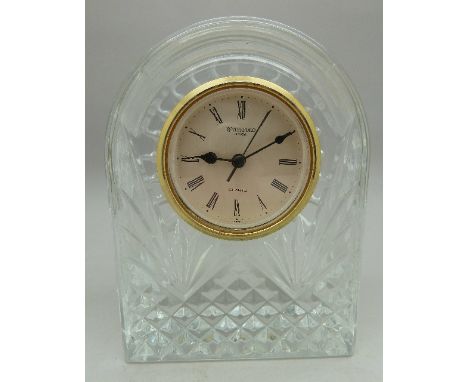 A Waterford crystal quartz mantel clock