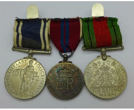 A set of three medals to Constable Harry R. Goddard