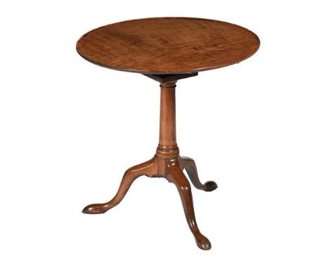 A GEORGE II MAHOGANY TRIPOD TABLE  MID 18TH CENTURY With birdcage action  68.5cm high, 67cm diameter 