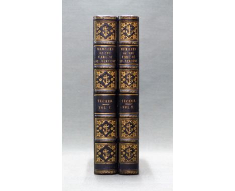 Binding.- Tucker (Jedediah Stephens) MEMOIRS OF ADMIRAL THE RIGHT HON. THE EARL OF ST VINCENT... 1844 2 vol. engraved frontis