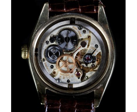 A ROLEX GENTLEMAN'S OYSTER PRECISION MANUAL WRISTWATCH, ref. 6022, c.1950, no. 753696, in signed 9ct gold case, signed 17 jew