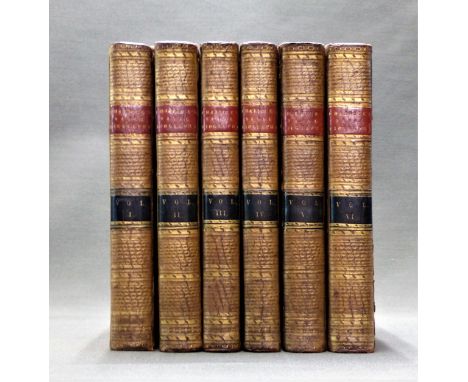 Charnock (John) BIGRAPHIA NAVALIS; OR IMPARTIAL MEMOIRS OF THE...OFFICERS OF THE NAVY 1794-98 FIRST EDITION 6 vol. frontispie