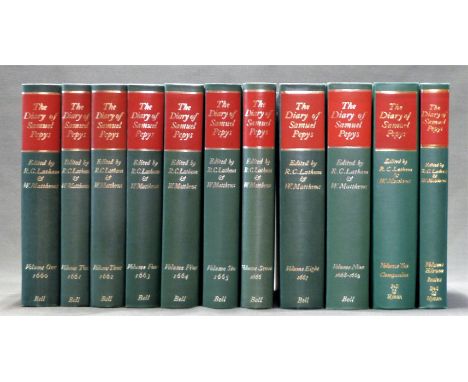 Pepys (Samuel) DIARY OF ... 1973-83 11 vol. publisher's cloth  8vo 