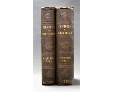 Pettigrew (Thomas Joseph) MEMOIRS OF THE LIFE OF VICE-ADMIRAL LORD VISCOUNT NELSON 1849 FIRST EDITION 2 vol. 2 engraved front