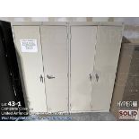 (2) 3' wide x 6' tall Two door metal storage cabinets
