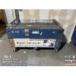 Portable gang box with upper chrome fence