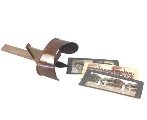 STEREOSCOPE, AND A KODAK BROWNIE 127 CAMERA along with slides, along with a Kodak Brownie 127 camera, in casestereoscope 32cm