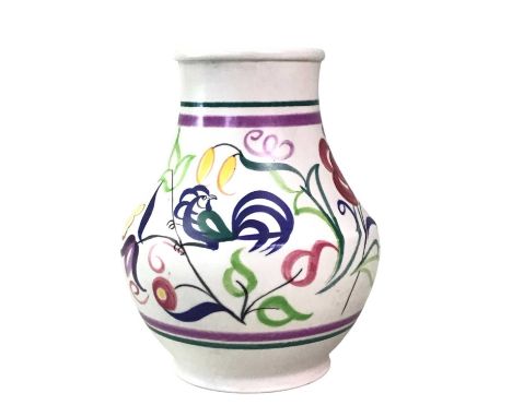 GROUP OF ART POTTERY, including a Poole vase and other items of Poole Pottery, two Carlton Ware Rouge Royale dishes and a gro