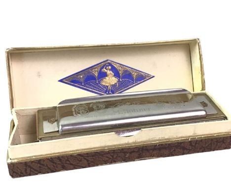 THREE VINTAGE HARMONICAS, each by Hohner and boxedQty: 3
