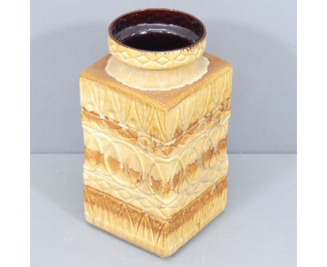A mid-century West German ceramic minimalist floor vase, by Bodo Mans for Bay Keramik. With maker's mark to base. 22x46cm. 