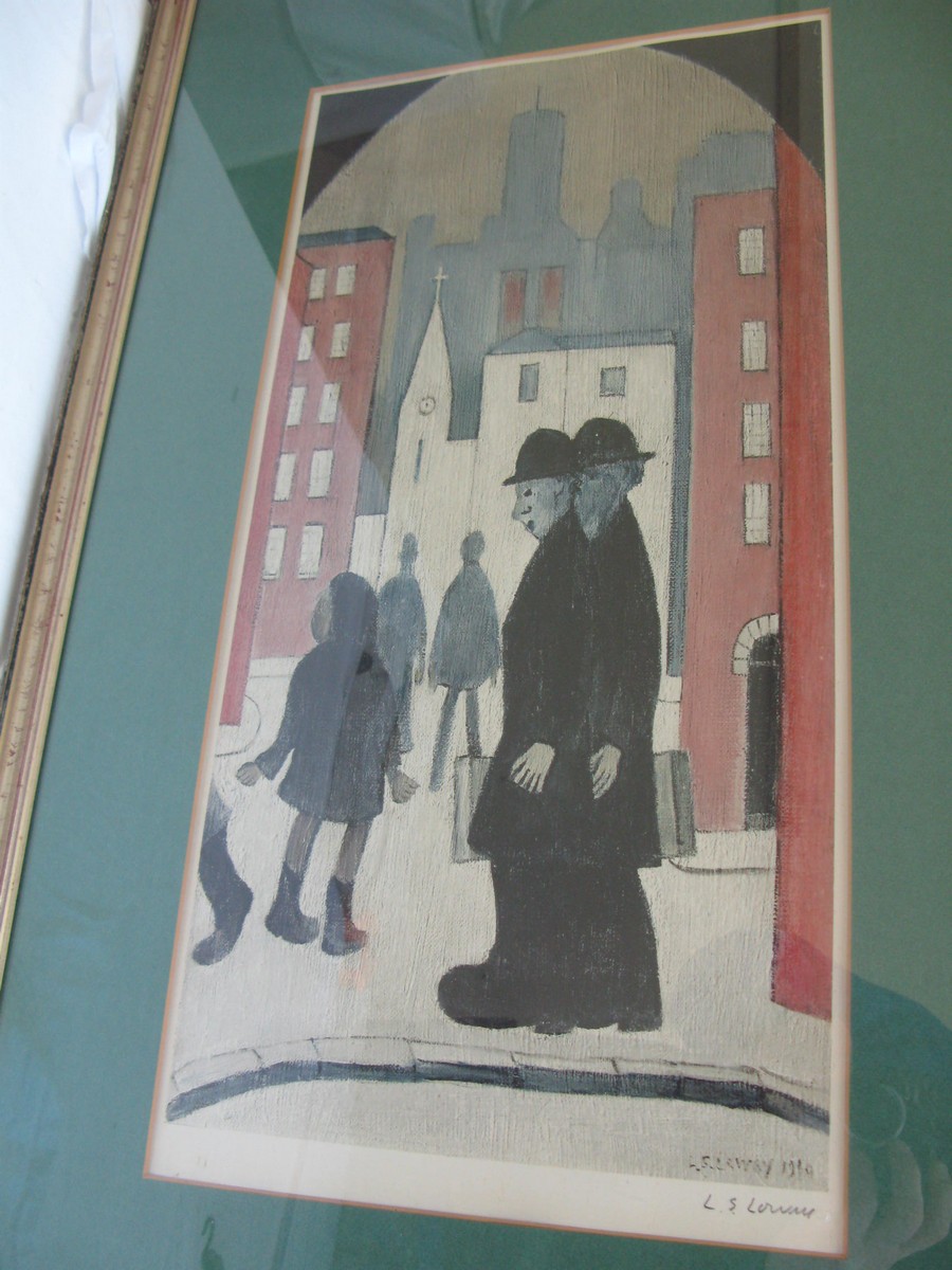 L. S. Lowry, The Two Brothers, Signed lithograph print L/E 850, Fine Art Trade Guild blind stamp,