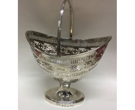 A large heavy George III silver sugar basin of oval form. Sheffield. By John Love. Approx. 150 grams. Est. £150 - £200.