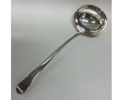 A large George \III OE pattern soup ladle. London 1794. Bey George Smith &amp; William Fearn. Approx. 170 grams. Est. £150 - 
