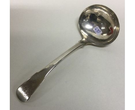 A Provincial silver sauce ladle. Punched 'HND'. Approx.65 grams. Est. £40 - £60.